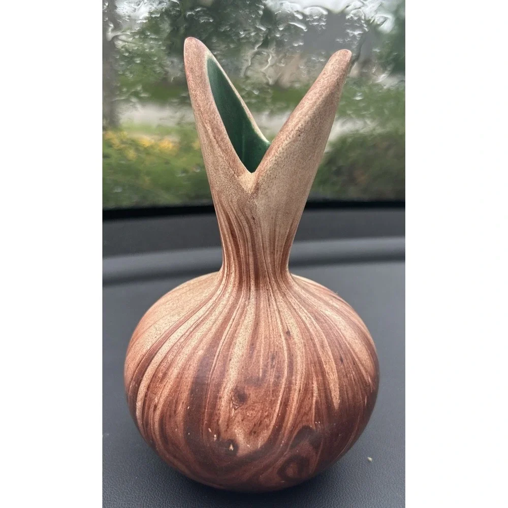 Vtg MCM Organic Studio Art Pottery Vase Appx 5.75